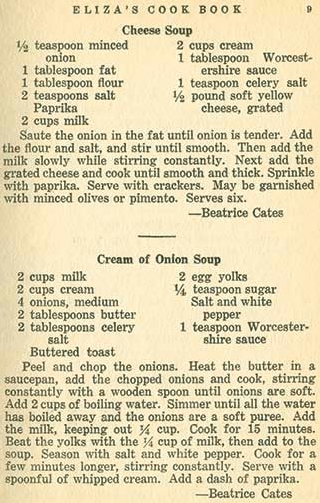 Eliza’s Cook Book (image from book)