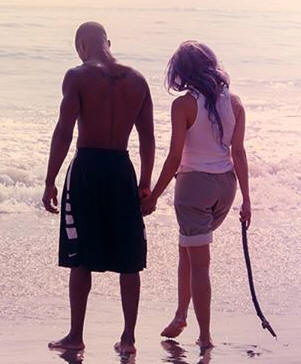 Gug and nate on beach'